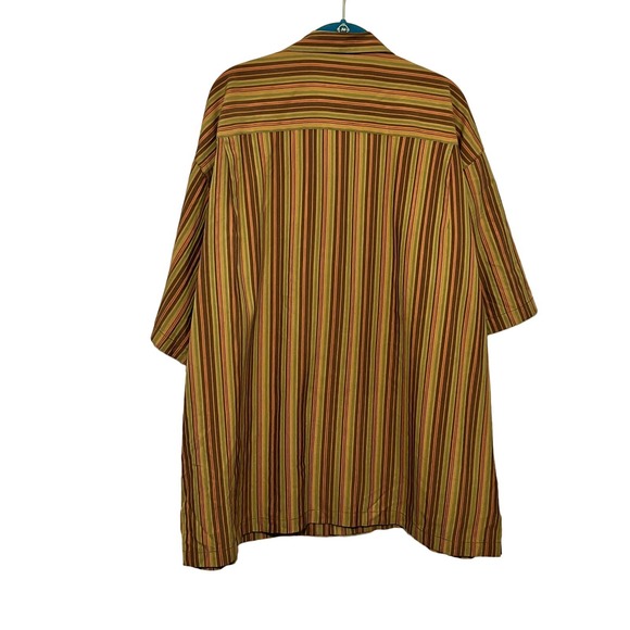 Tommy Bahama Silk Striped Resort wear XXL Short Sleeve Shirt - Picture 4 of 6